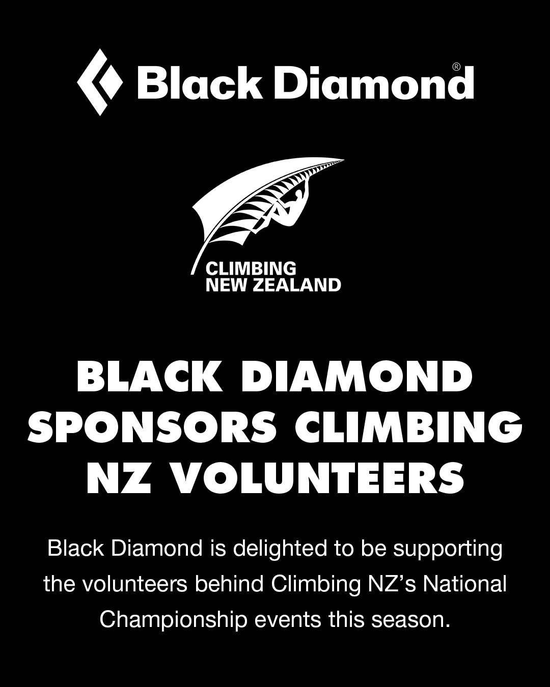 Black Diamond as Volunteer Sponsor 2024/25